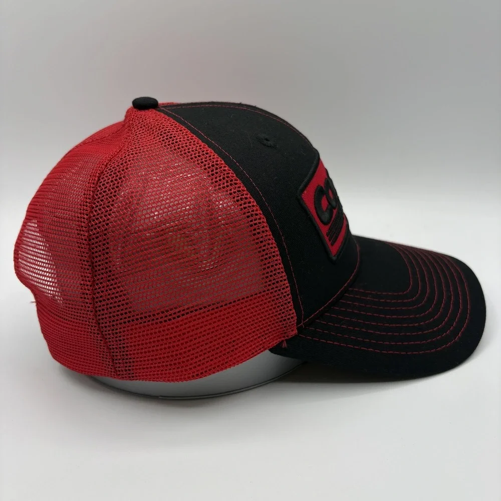 Costco Wholesale Hat BAMKO Trucker Snap Back One Size Mesh Black Red Cap Logo